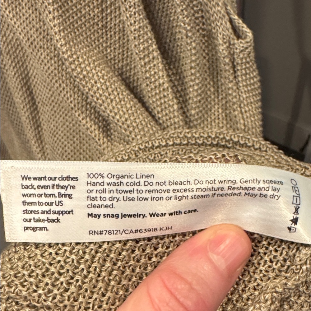 Eileen Fisher Knit Tunic Sleeveless Vest 100% Organic Linen Sz 1x Never Worn - Picture 6 of 6